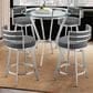 Blue River Naomi and Roman 5-Piece Counter Height Dining Set in Stainless Steel, , large