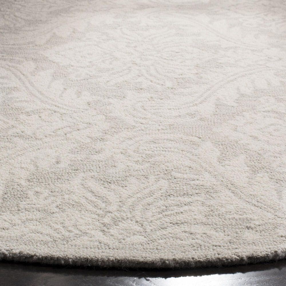 Safavieh Micro-Loop 5&#39; Round Silver Area Rug, , large