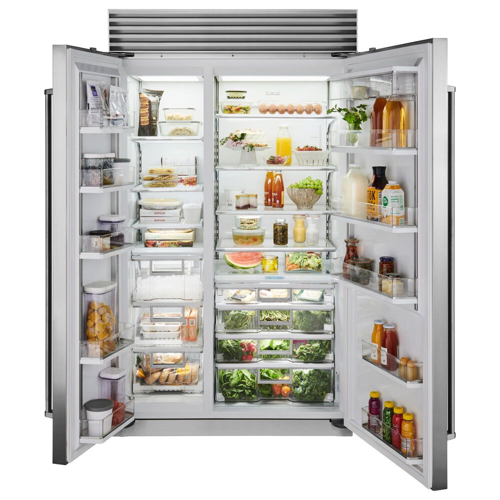 Sub Zero 29.1 Cu. Ft. Classic Side-By-Side Refrigerator with Tubular Handle in Stainless Steel, , large