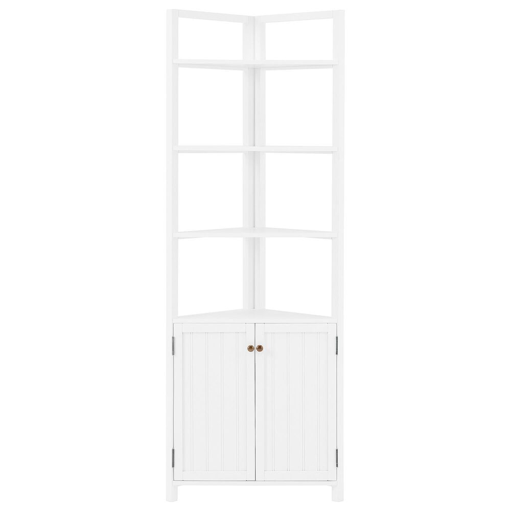 Timberlake Dover 68&quot; Corner Storage Cabinet in White, , large