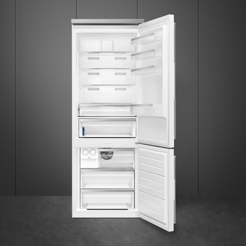 SMEG 16.28 Cu. Ft. Freestanding Bottom Freezer Refrigerator in Matte White, , large