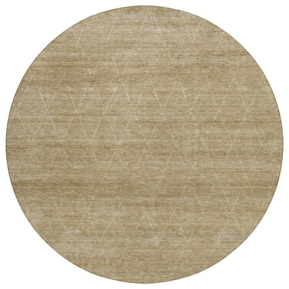 Dalyn Rug Company Burano BU3 8" Round Wheat Indoor/Outdoor Area Rug, , large