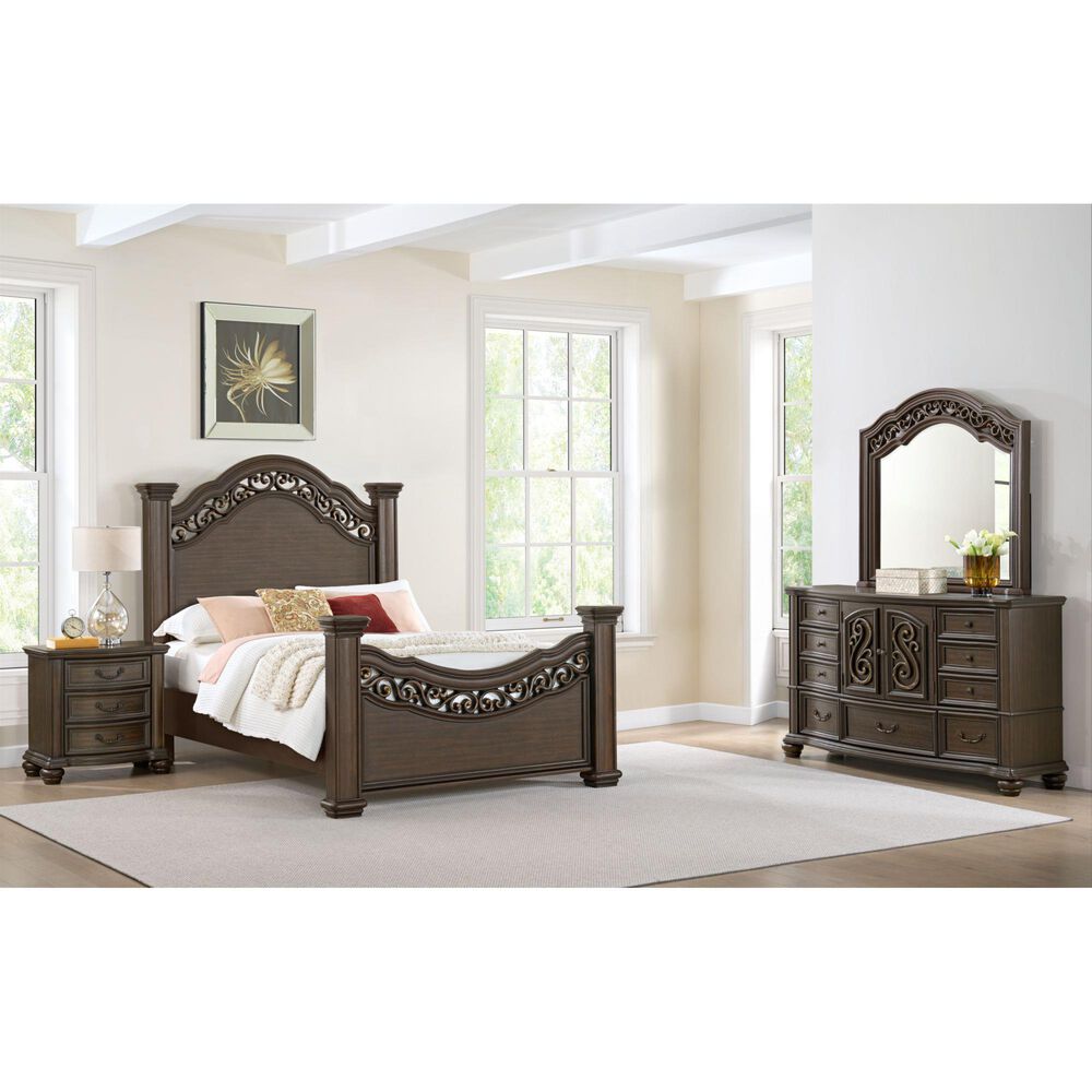 Mayberry Hill Brunswick 3-Piece Queen Panel Bedroom Set in Mahogany, , large