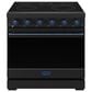 Thor Kitchen Gordon Ramsay 6 Cu. Ft. Professional Freestanding Electric Range with Blue Handle Kit in Black, , large