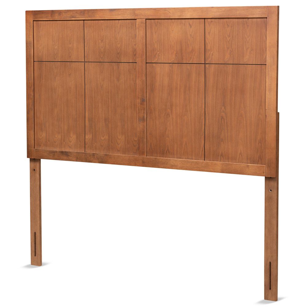 Baxton Studio Monroe King Panel Headboard in Ash Walnut, , large