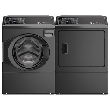 Speed Queen 3.5 Cu. Ft. Front Load Left Hinge Washer and 7 Cu. Ft. Electric Dryer Laundry Pair in Matte Black, , large