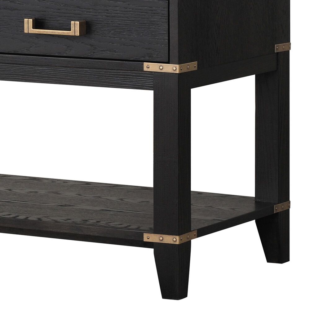 Lexora Home Norwalk 60&quot; Double Bathroom Vanity in Black Oak with White Quartz Top and Rectangular Sinks, , large