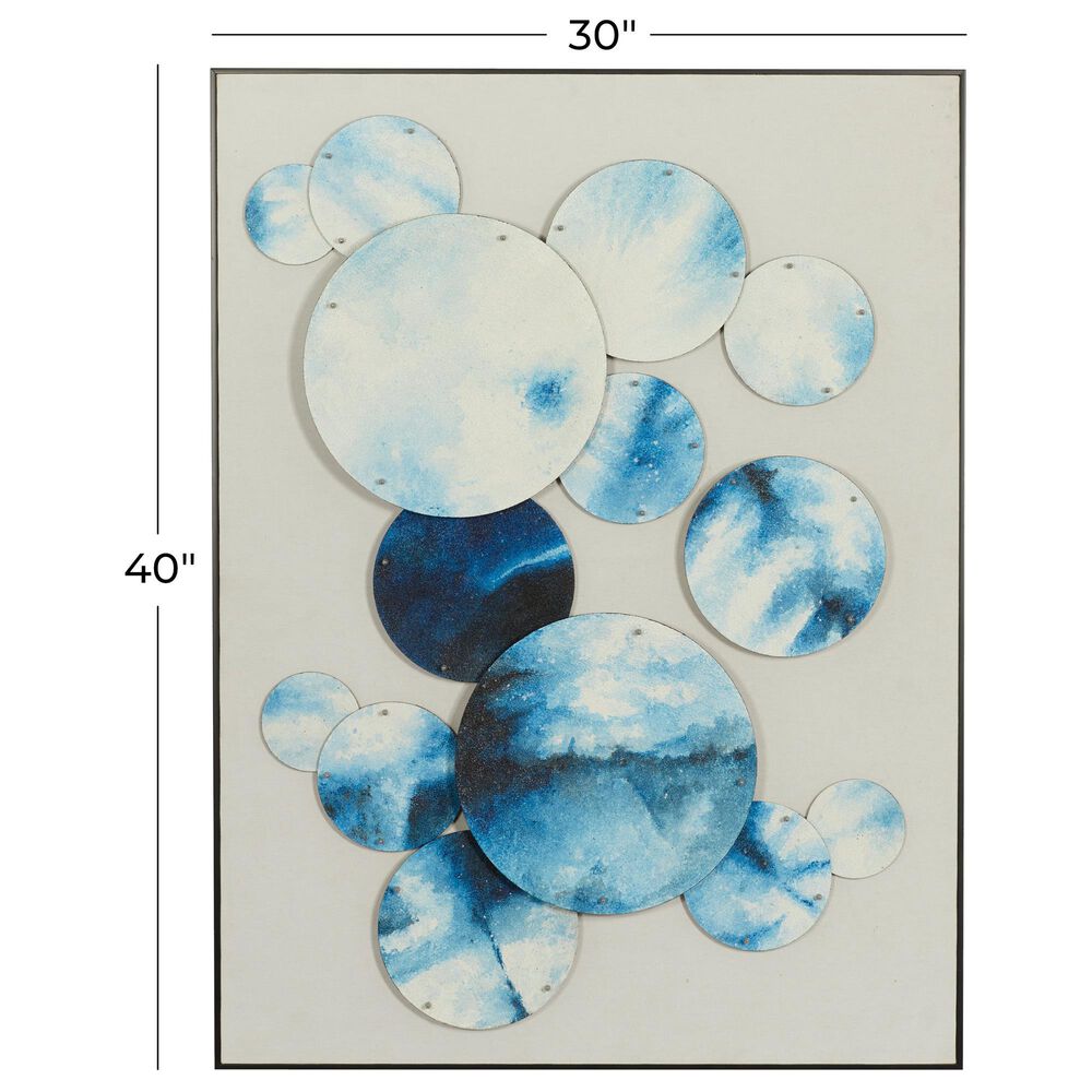 Maple and Jade 40&quot; x 30&quot; Wall Decor in Turquoise and White, , large