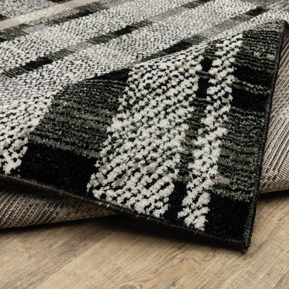 Oriental Weavers Atlas Black 2&#39;6&quot; x 12&#39; Runner, , large