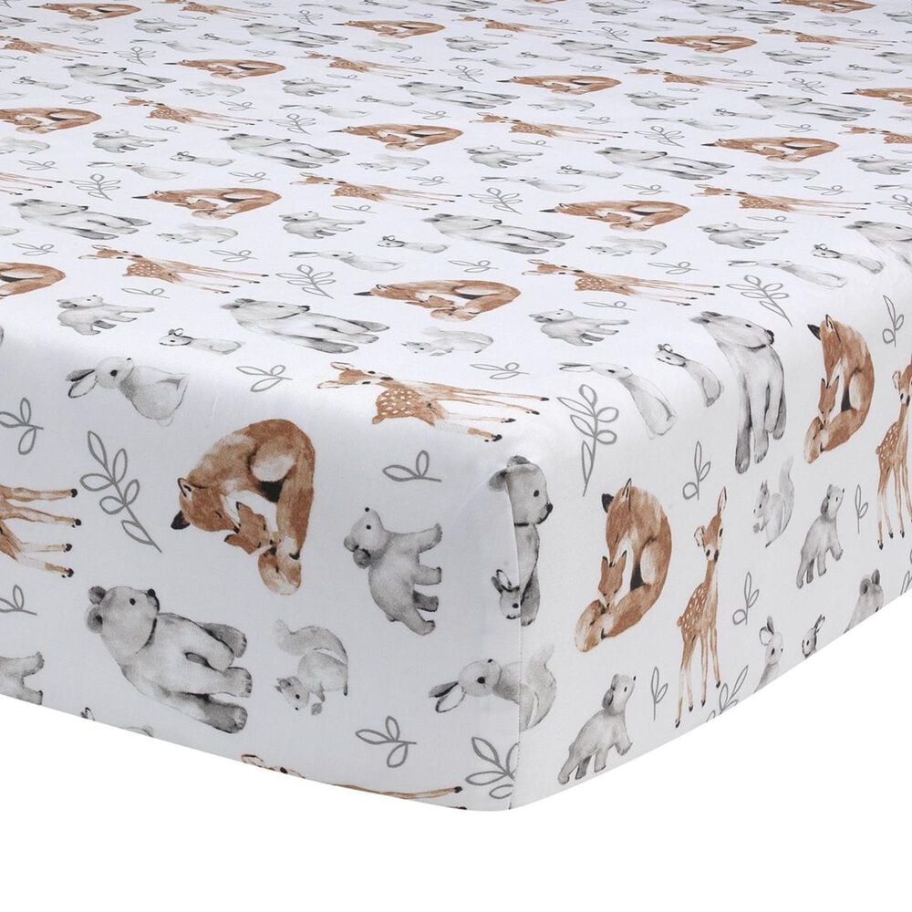 Lambs and Ivy Animals 4-Piece Nursery Crib Bedding Set in Beige, , large