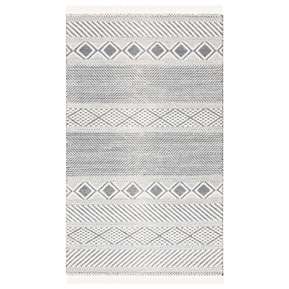 Safavieh Natura NAT856A 6" x 9" Ivory and Navy Area Rug, , large