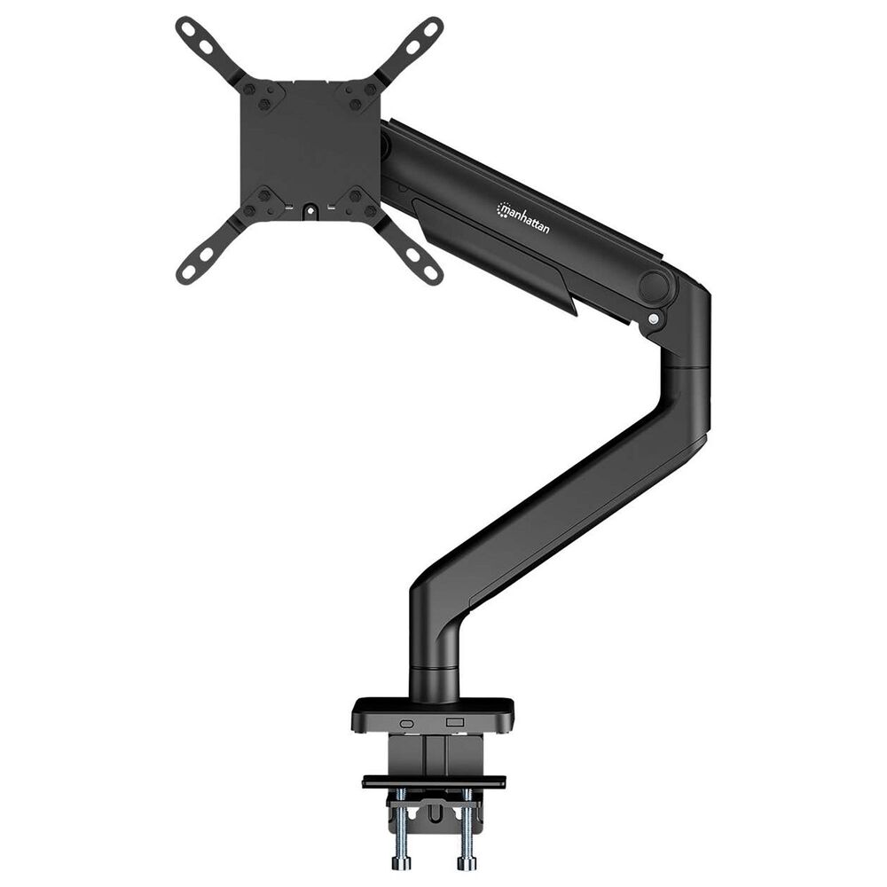 Manhattan Mechanical Spring Single Monitor Desk Mount in Black, , large
