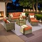 HOMLUX 6-Piece Outdoor Sofa Set in Orange, , large