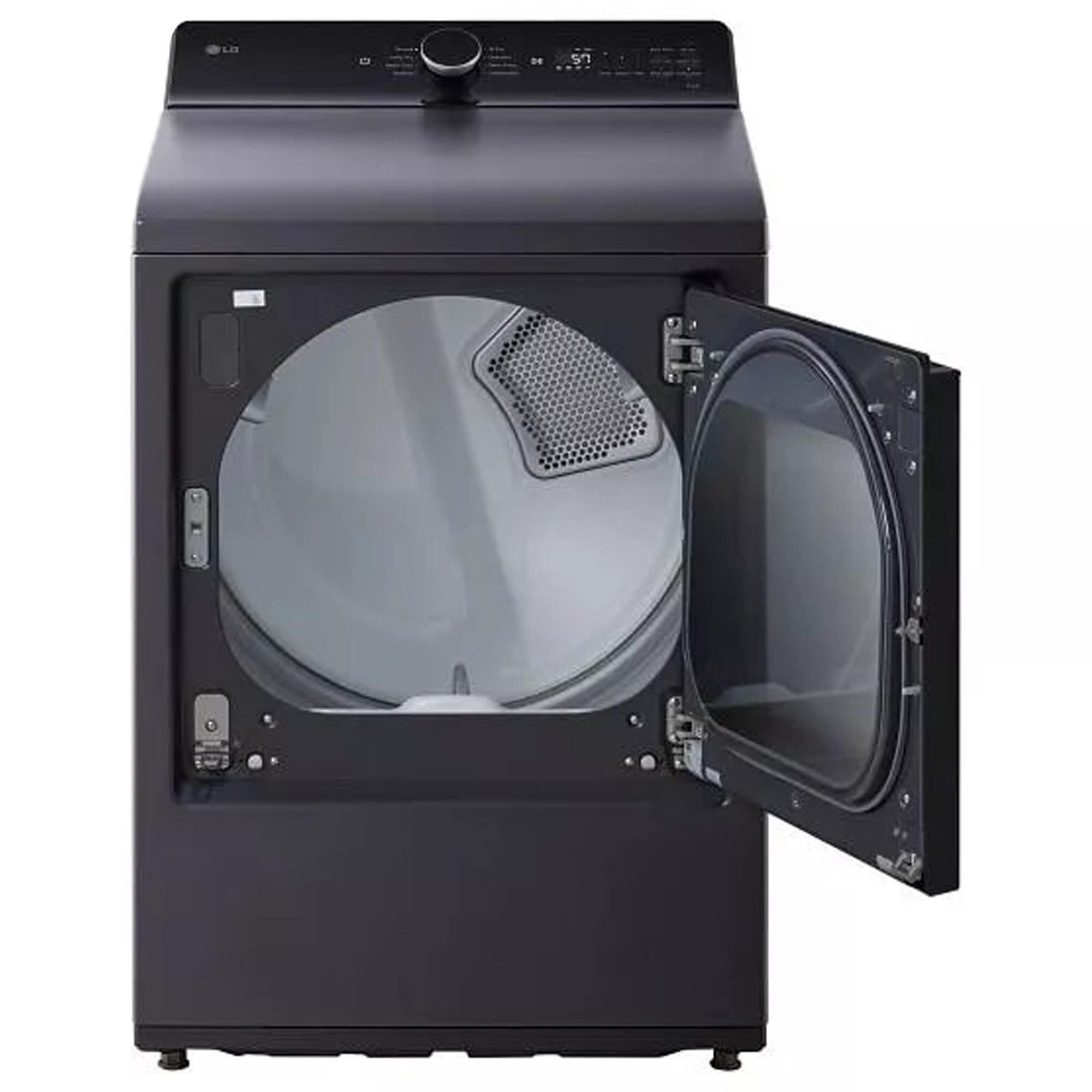 LG 5.5 Cu. Ft. Top Load Washer and 7.3 Cu. Ft. Gas Dryer with AI Sensing in Matte Black NFM