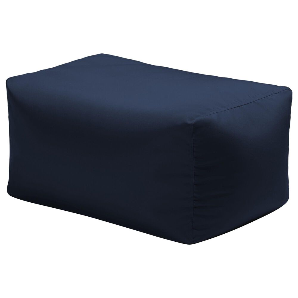 Jaxx Leon Patio Bean Bag Ottoman in Navy, , large