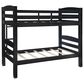 Linon Home Decor Levi Twin Over Twin Bunk Bed in Black, , large