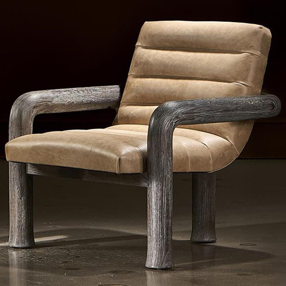 Bernhardt Bowie Leather Chair in Tan, , large