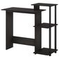 HOMLUX 40" Computer Desk with Open Side Shelves in Espresso and Black, , large