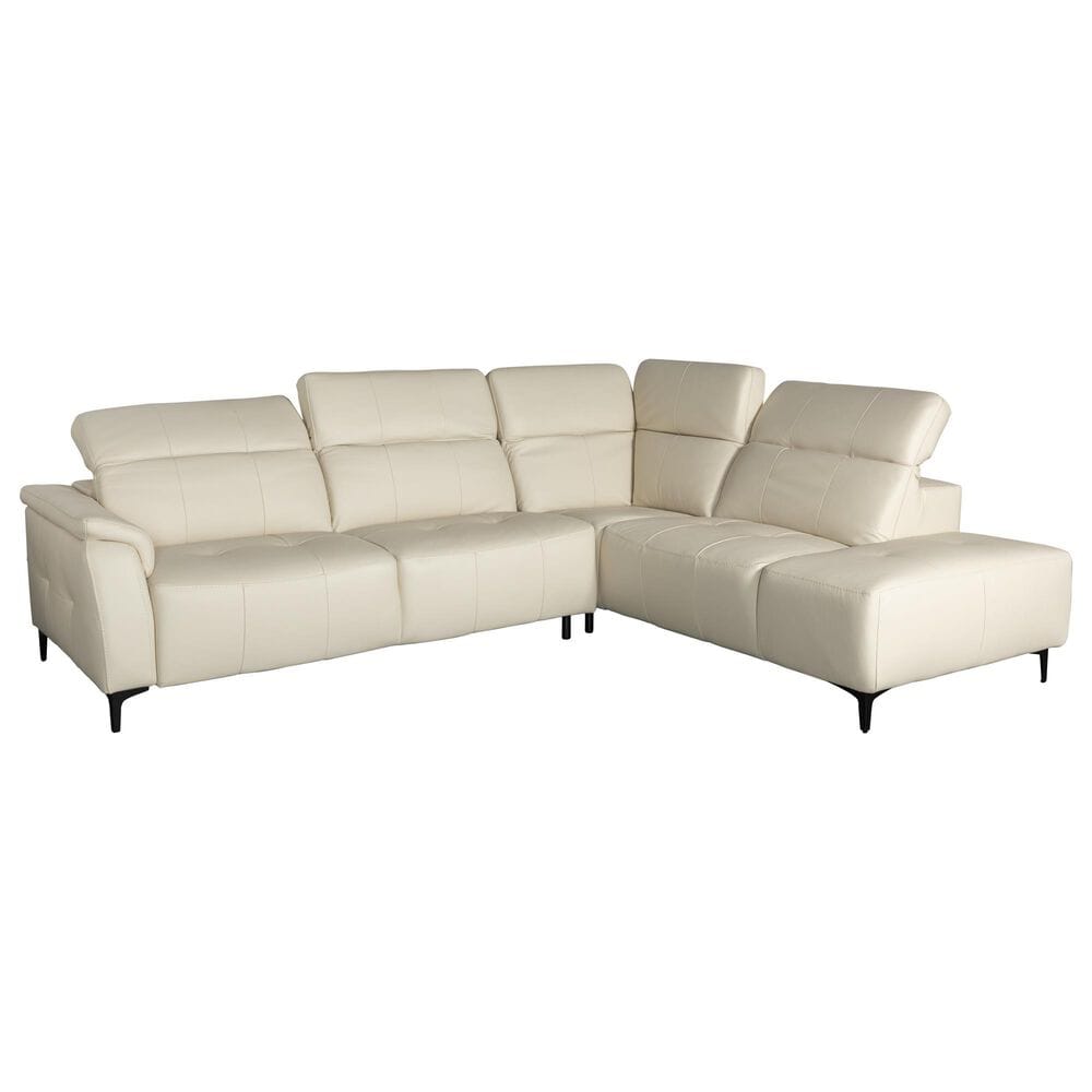 Nicoletti Calia Sofas Nice 2-Piece Stationary Left Facing Sectional in Minerva White, , large