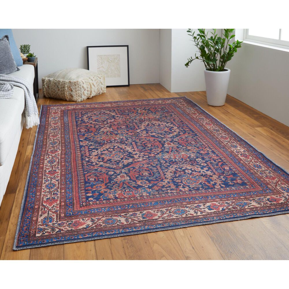 Feizy Rawlins 3&#39;11&quot; x 6&#39; Navy and Multicolor Area Rug, , large