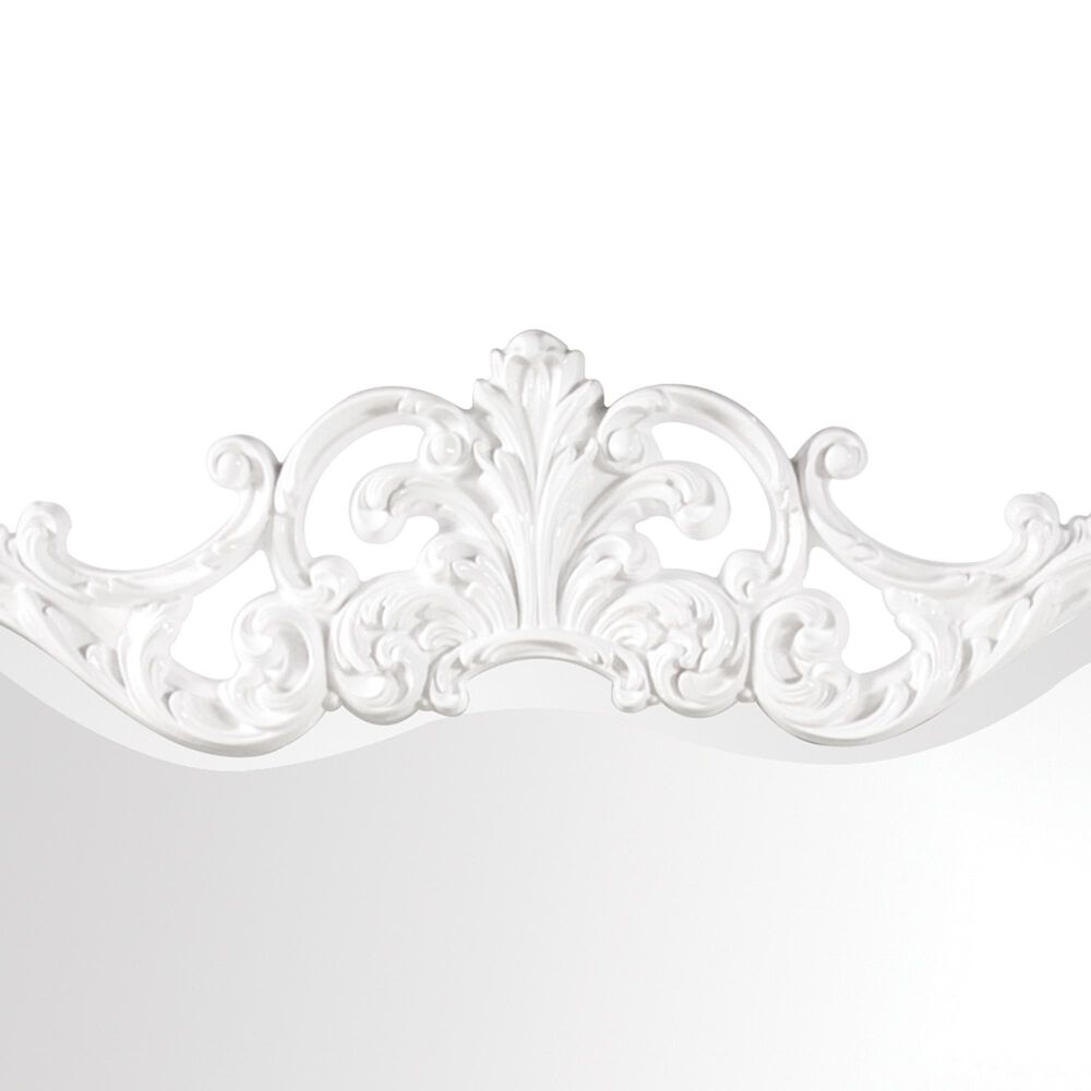 Howard Elliott Talida Mirror in Glossy White Laquer, , large