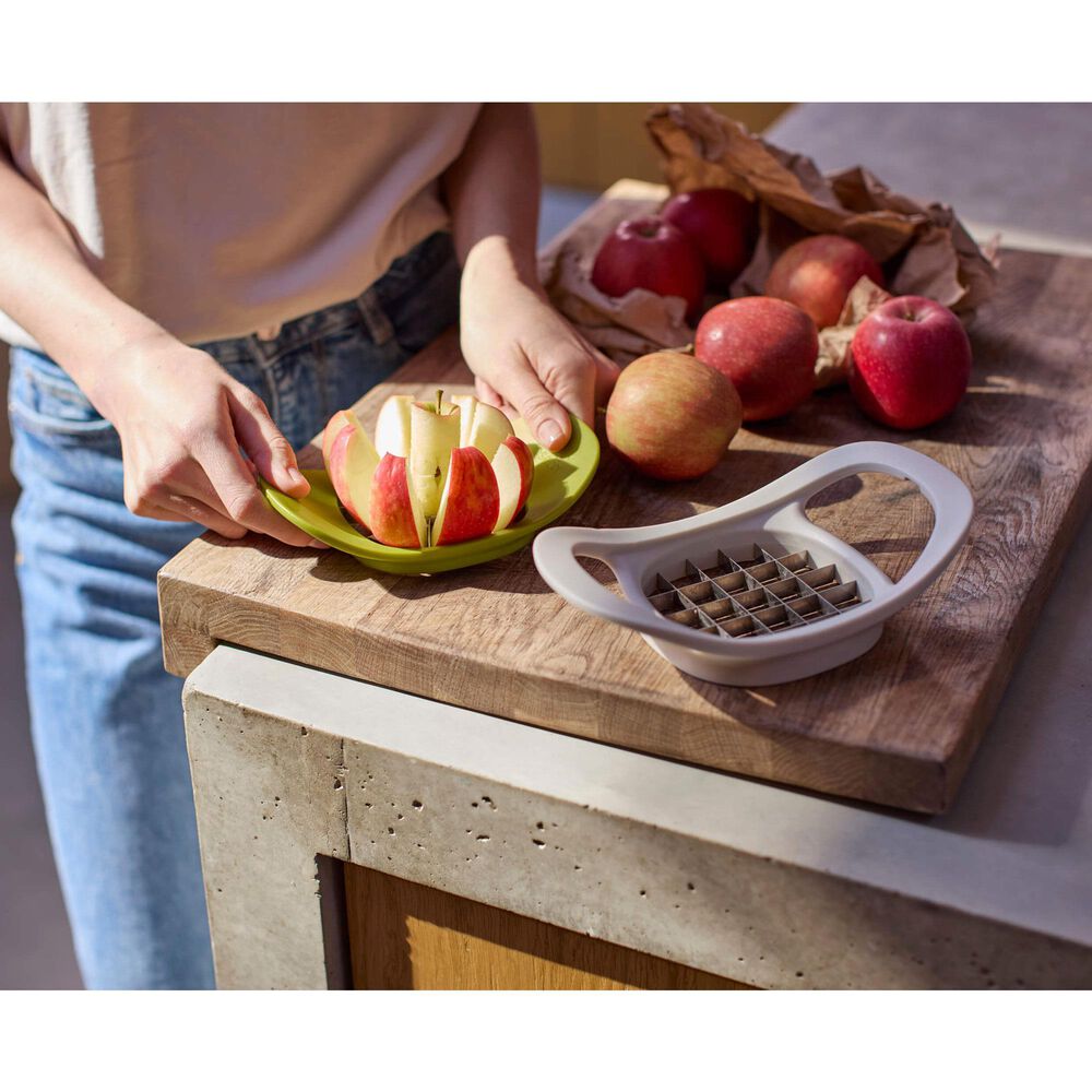 Joseph Joseph Nest Press 2-in-1 Apple Corer and Potato Cutter in White and Green, , large