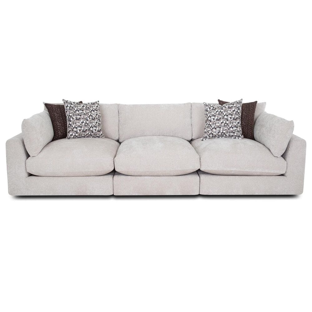 Moore Furniture Pollock 3-Piece Stationary Symmetrical Sectional in Linwood Linen, , large