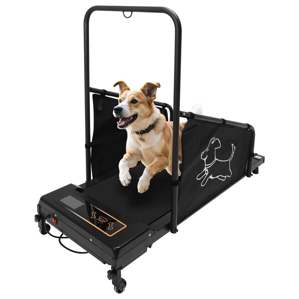 HOMLUX Dog Treadmill for Medium Dogs in Black, , large