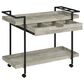 Pacific Landing Ventura Storage Bar Cart in Grey Driftwood and Black, , large