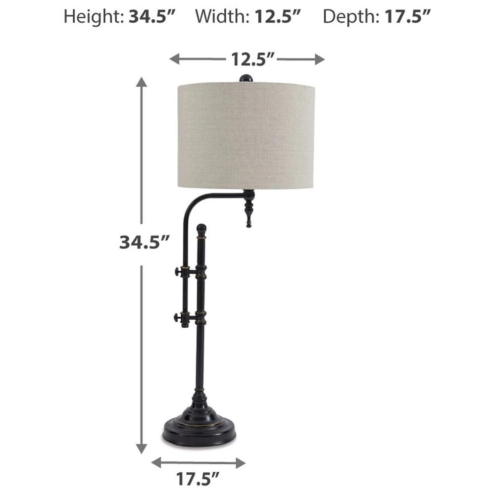 Ashley Anemoon Table Lamp in Black, , large