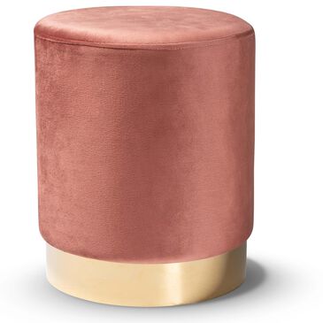 Baxton Studio Chaela Pouf Ottoman in Blush Pink, , large