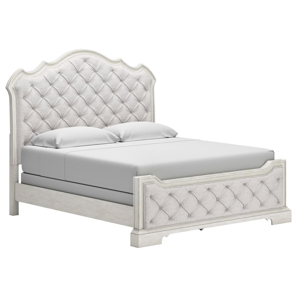 Millenium Arlendyne King Upholstered Bed in Antique White, , large