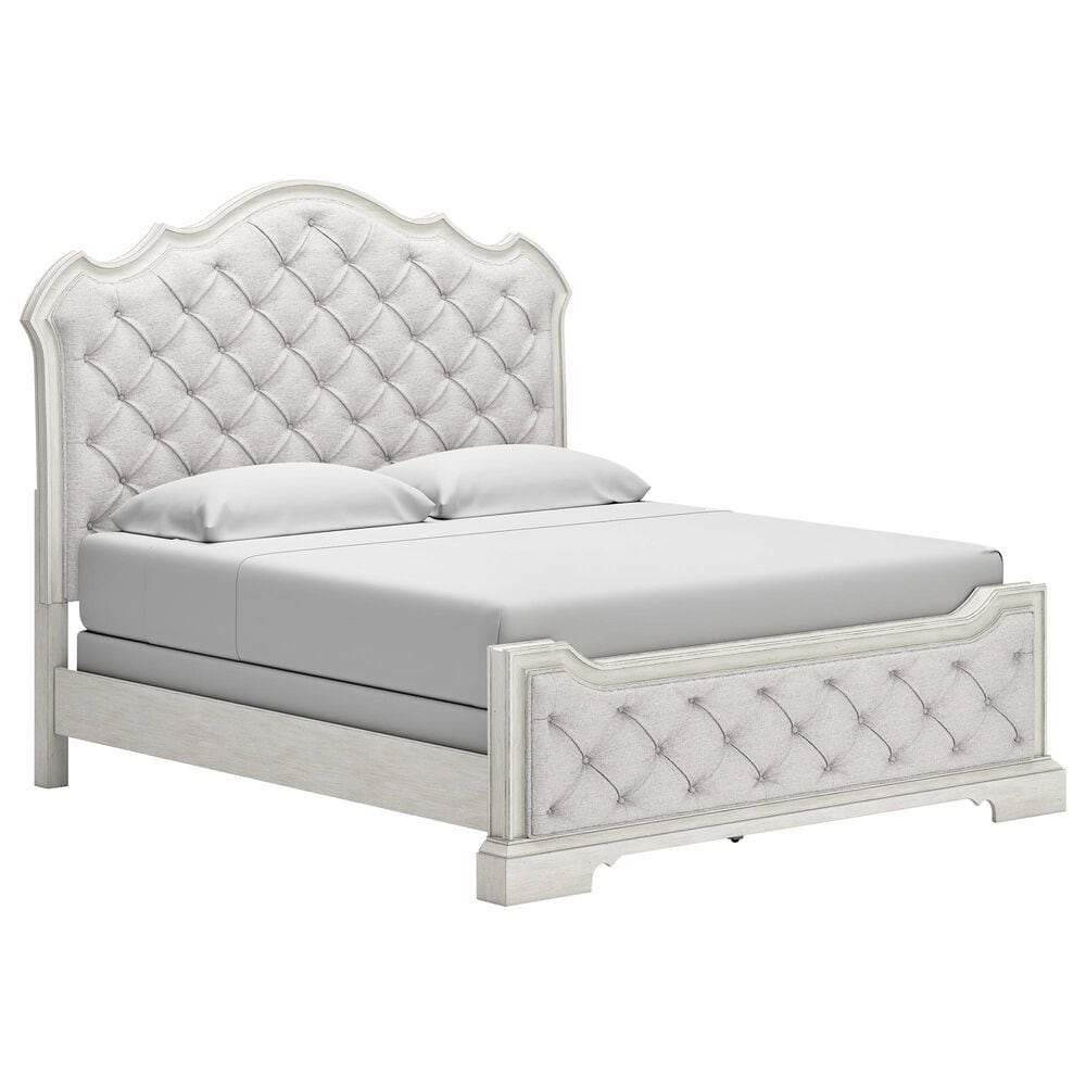 Arlendyne Upholstered Bed - Antique White Arlendyne Upholstered Bed - Antique White