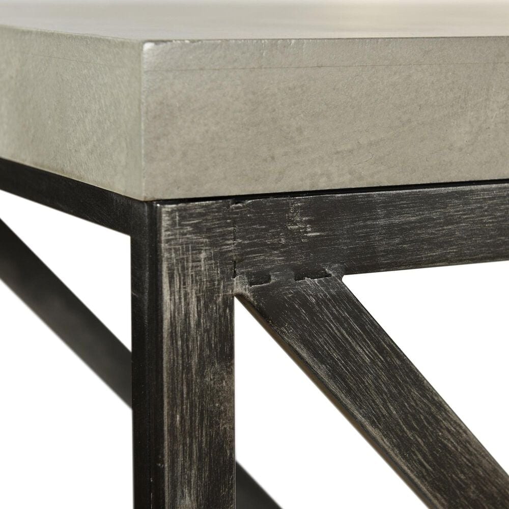 Flair Industries Console Table in Concrete Gray and Ebony, , large
