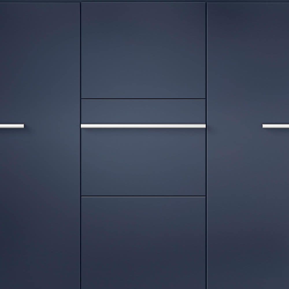 Lexora Home Lafarre 60&quot; Double Bathroom Vanity in Navy Blue with 2 cm White Cultured Marble Top and Rectangular Sinks, , large