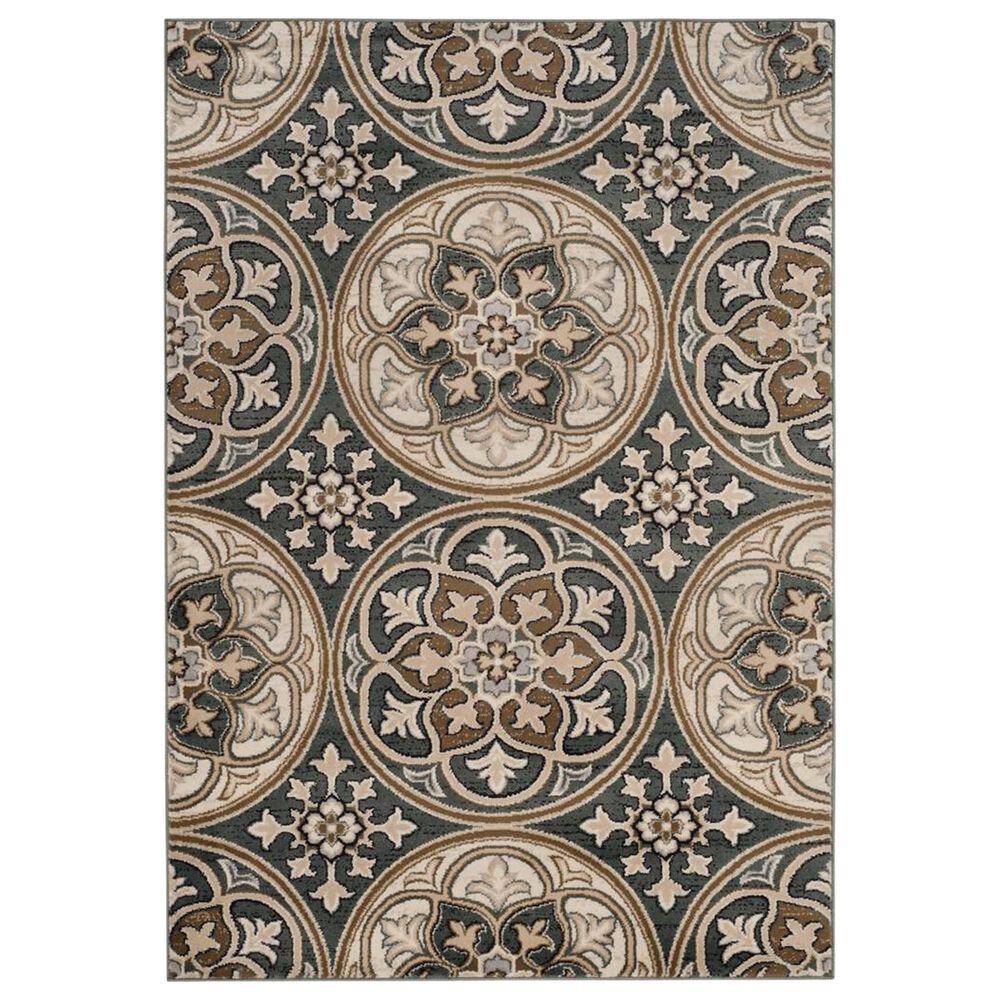 Safavieh Lyndhurst 6" x 9" Slate Blue and Beige Area Rug, , large
