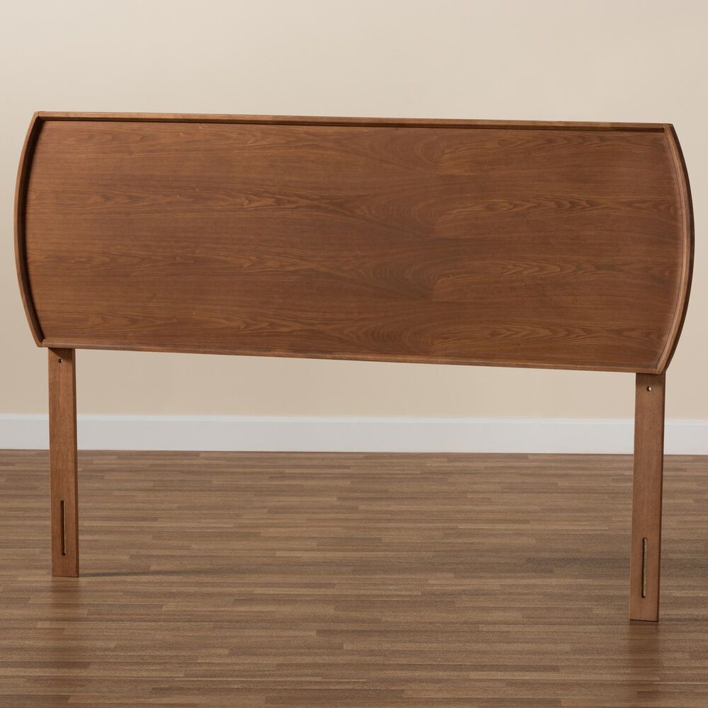 Baxton Studio Laurien Queen Panel Headboard in Ash Walnut, , large