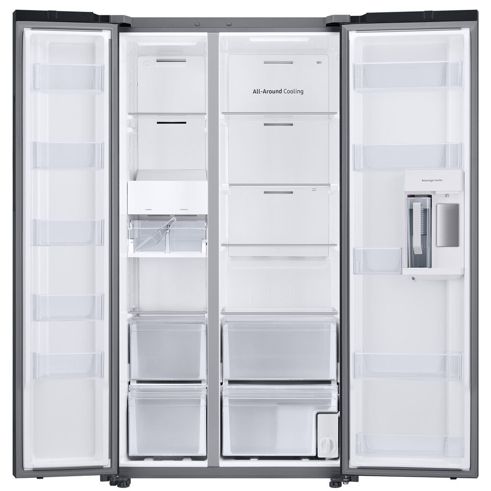 Samsung Bespoke Bespoke Counter Depth Side-by-Side Refrigerator &#40;23 cu. ft.&#41; with Beverage Center In Fingerprint Resistant Stainless Steel, , large
