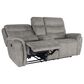 New Heritage Design Kamari Manual Reclining Loveseat in Gray, , large