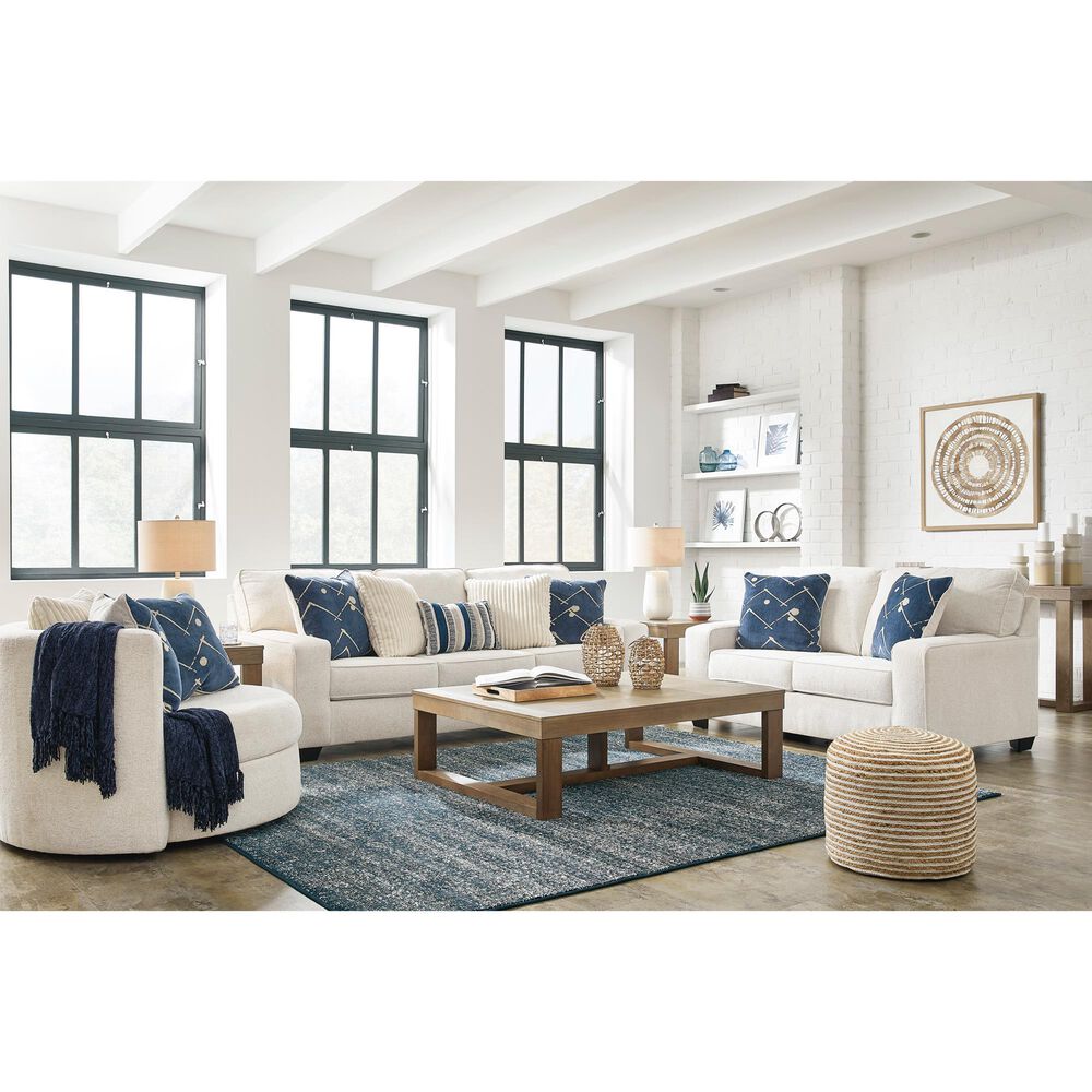 Ashley Padova Swivel Accent Chair in Ivory, , large