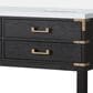 Lexora Home Norwalk 72" Double Bathroom Vanity in Black Oak with White Quartz Top and Rectangular Sinks, , large