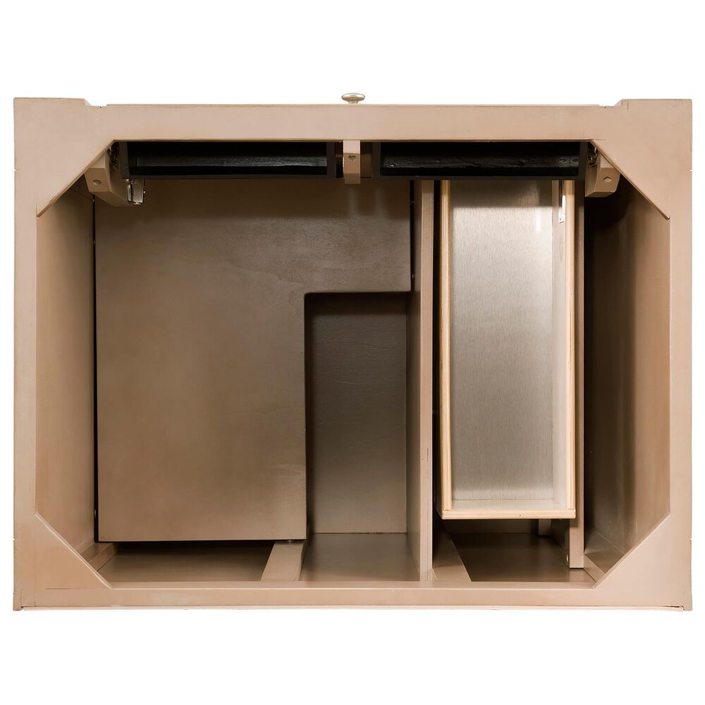James Martin Vanities Bristol 30&quot; Single Bathroom Vanity in Whitewashed Walnut with 3 cm Lime Delight Quartz Top and Rectangular Sink, , large