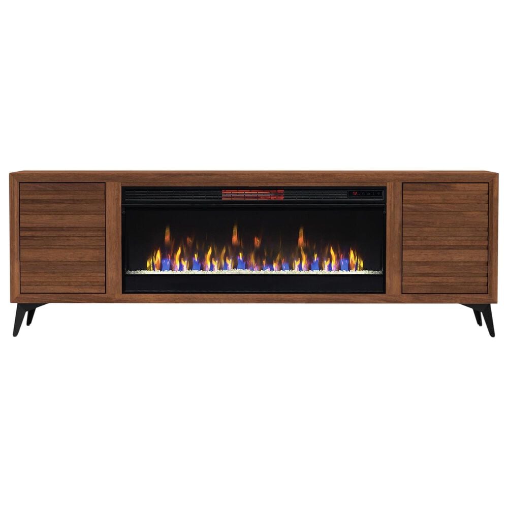 Legends Home Malibu 78" Fireplace Console in Bourbon, , large