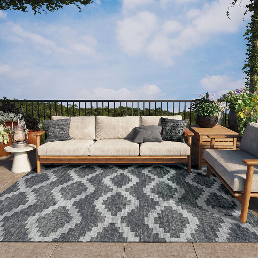 Dalyn Rug Company Sedona Bohemian 8&#39; x 10&#39; Midnight Indoor/Outdoor Area Performance Rug, , large