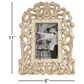 Maple and Jade Vintage Hand-Carved Acanthus and Rosette Photo Frame in Whitewashed and Natural Brown, , large