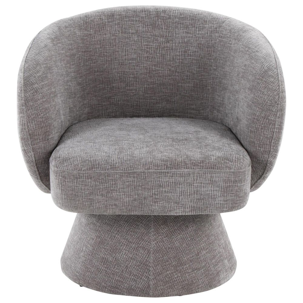 LumiSource Fran Swivel Accent Chair in Grey, , large