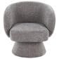 LumiSource Fran Swivel Accent Chair in Grey, , large