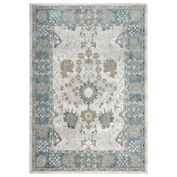 RIZZY Elite 10" x 13" Ivory and Light Grey Area Rug, , large