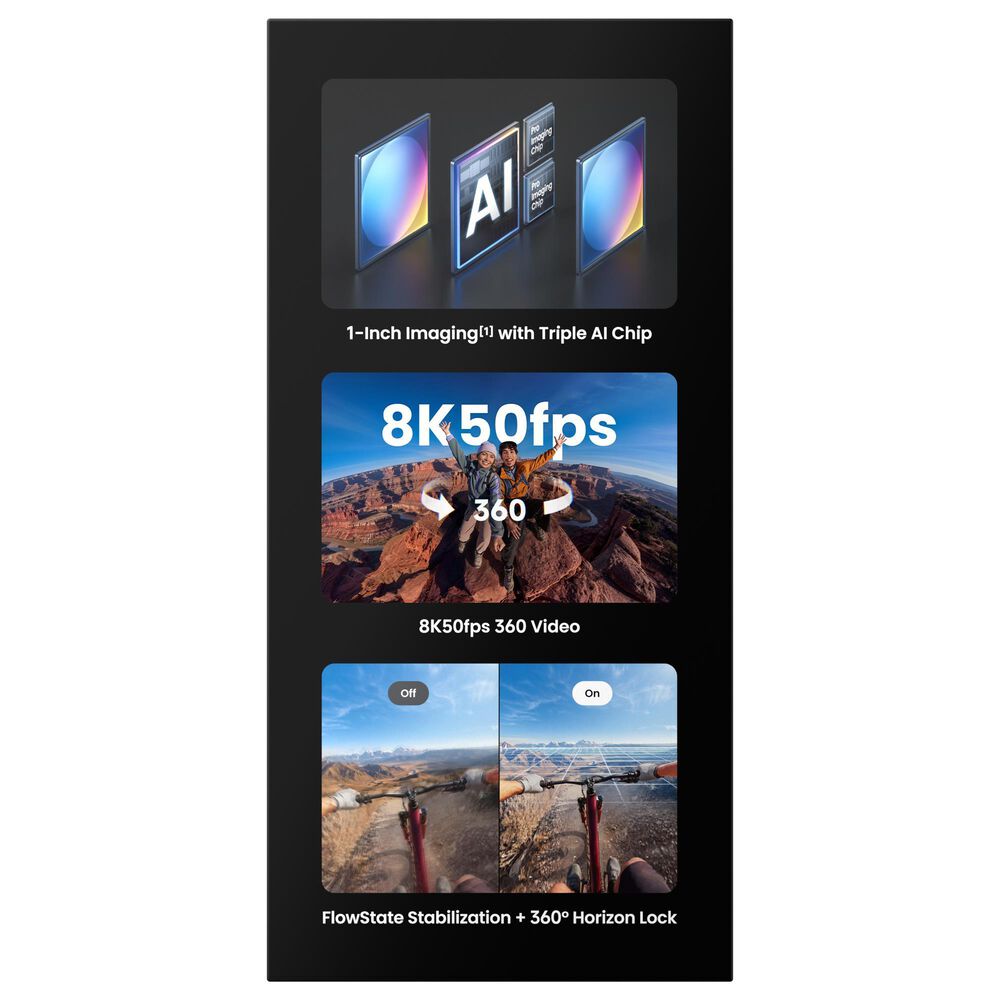 Insta360 X6 Standard Bundle in Midnight Black, , large