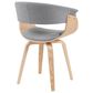 Armen Living Summer Arm Chair with Gray Upholstery in Oak, , large